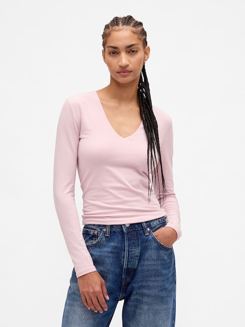 CloseKnit Jersey V-Neck T-Shirt