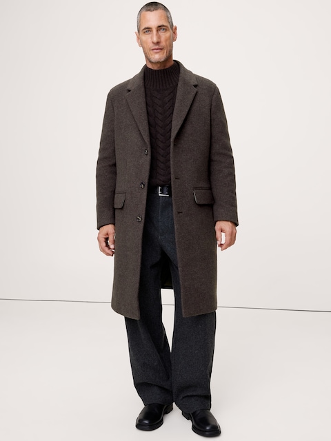 MANTEAU EN LAINE MELTON ITALIENNE