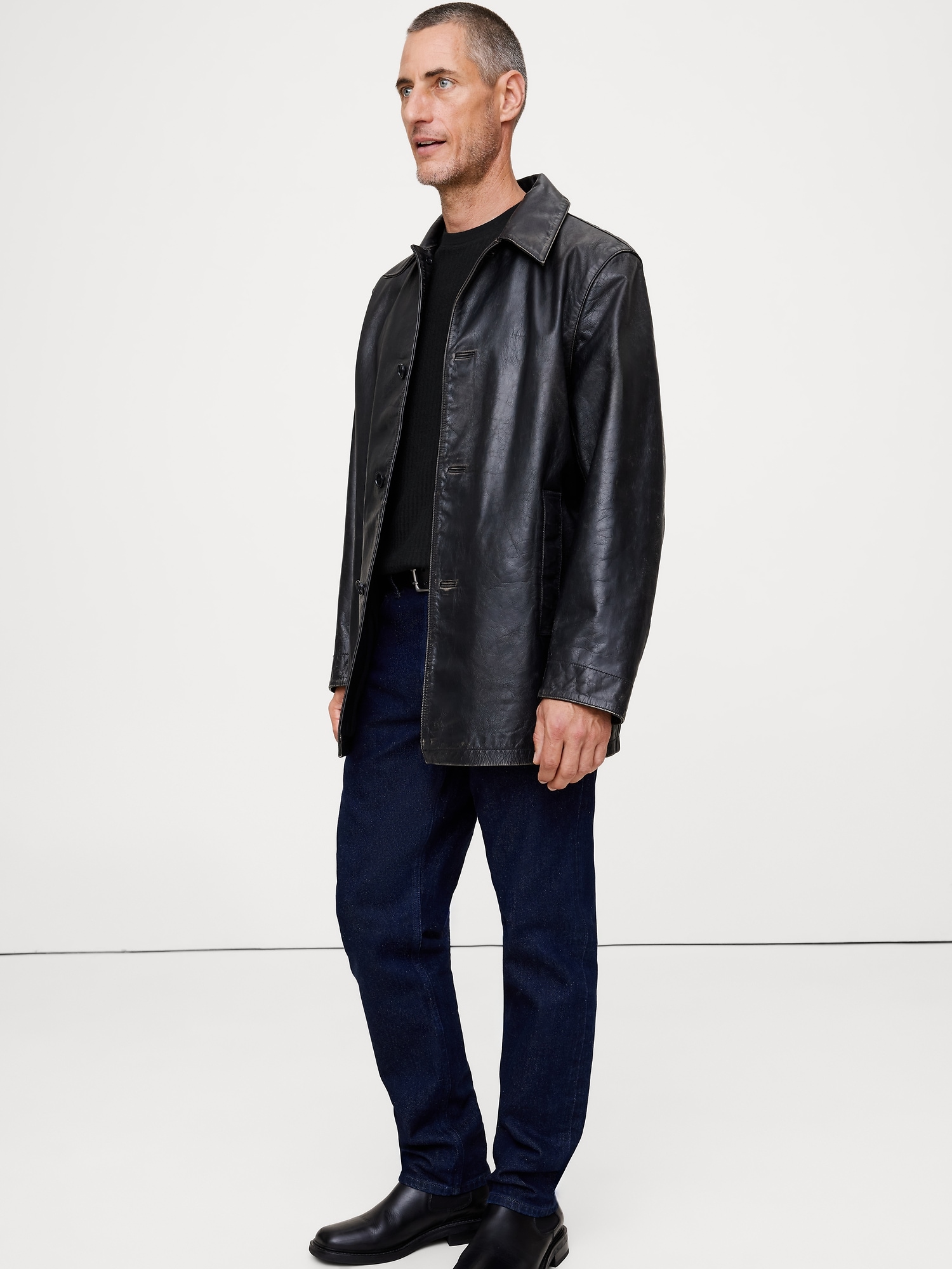 スラブ ダブルニット ヘンリーTシャツ-2