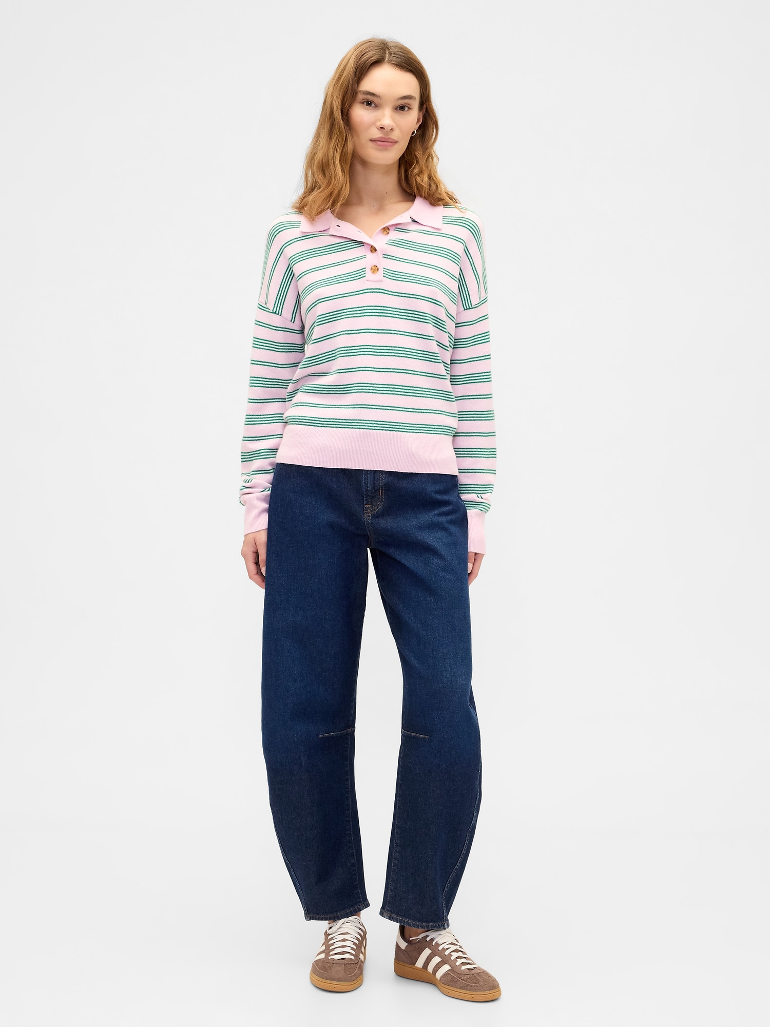 CashSoft Relaxed Sweater Polo Shirt | Gap Factory