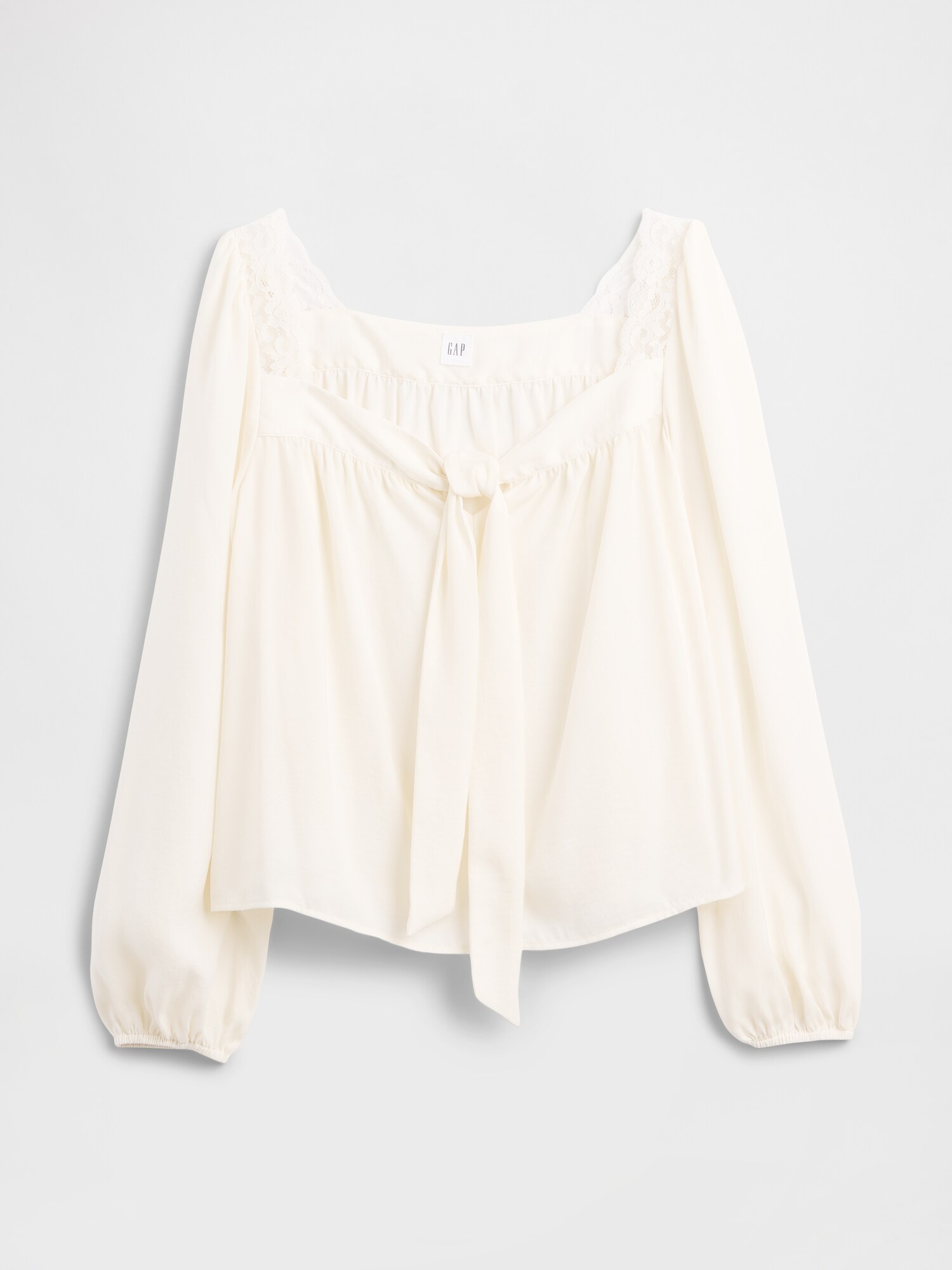 Oversized Lace-Trim Top | Gap Factory