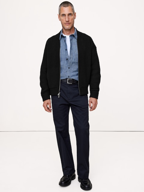 Merino-Blend Sweater Bomber