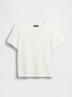 CashSoft カシミヤタッチ ストレッチ チビTシャツ-4