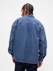デニム オーバーサイズ ユーティリティ シャツジャケット-2