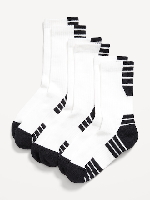 Crew Go-Dry Basketball Socks 3-Pack for Boys