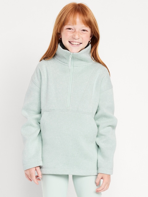Sweater-Fleece Quarter-Zip Tunic for Girls
