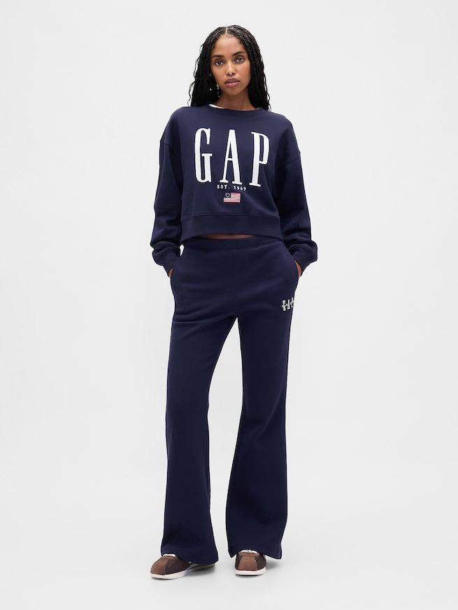 ヴィンテージソフト GAPロゴ フレア スウェットパンツ