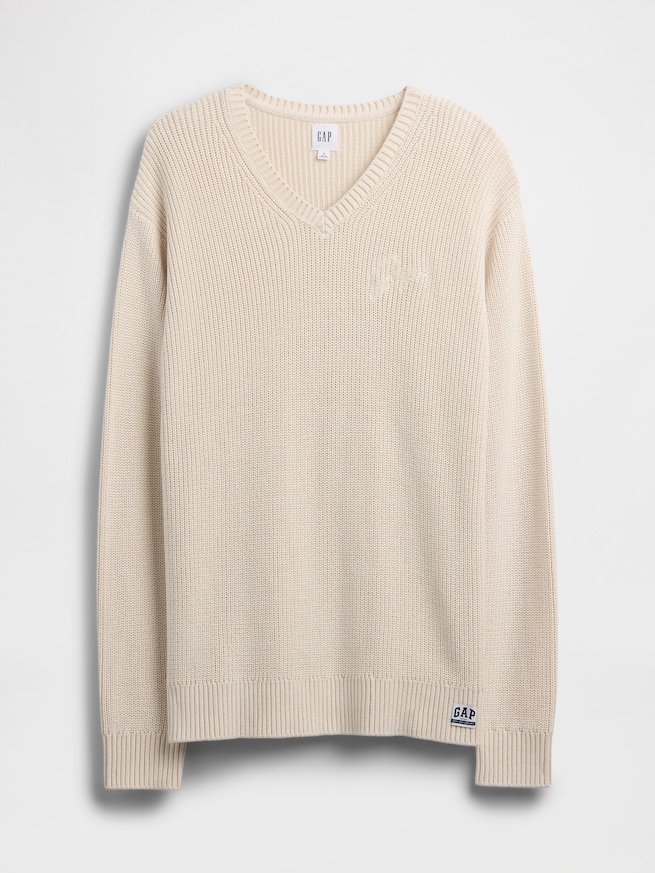 リラックスフィット Vネックセーター-4