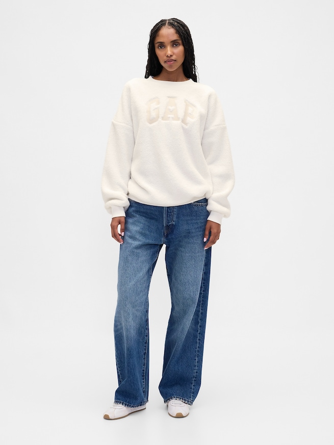 ボア GAPロゴ チュニック丈スウェット-1