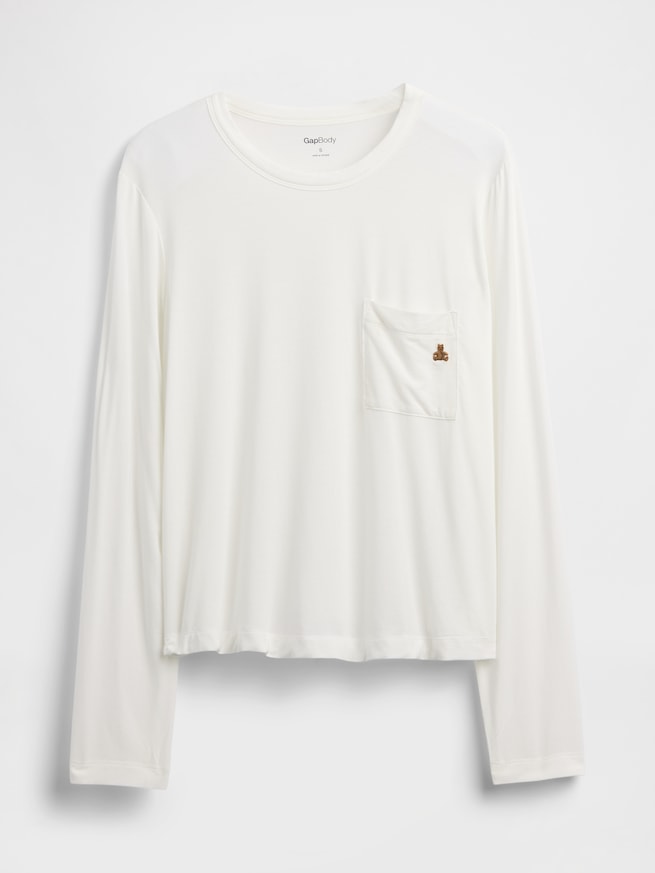 スーパーソフトモダール ポケット パジャマTシャツ-4