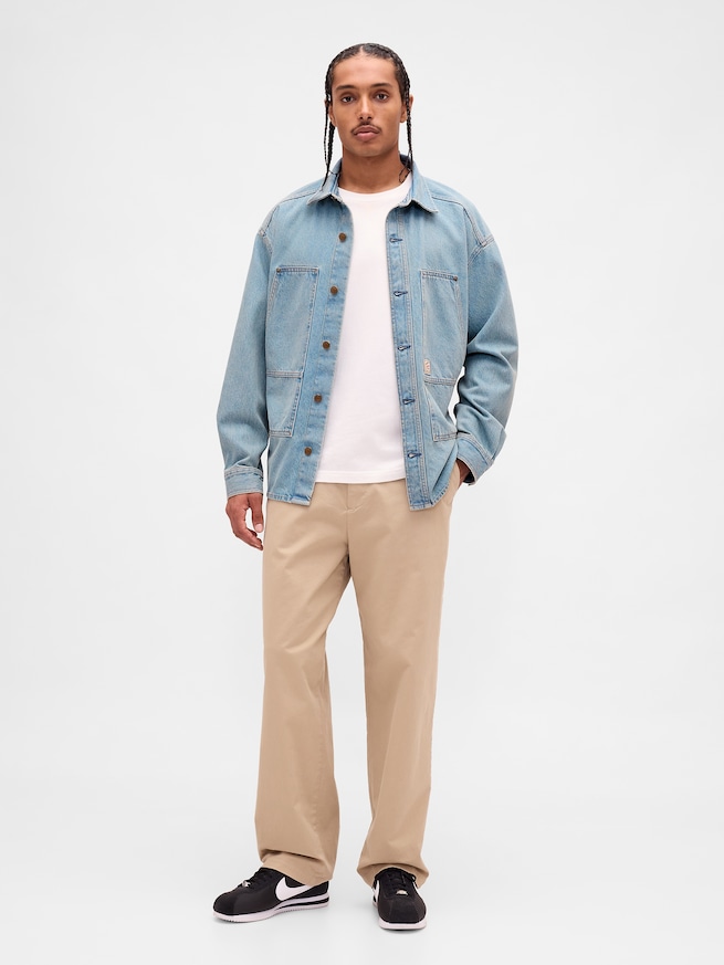 デニム オーバーサイズ ユーティリティ シャツジャケット-1