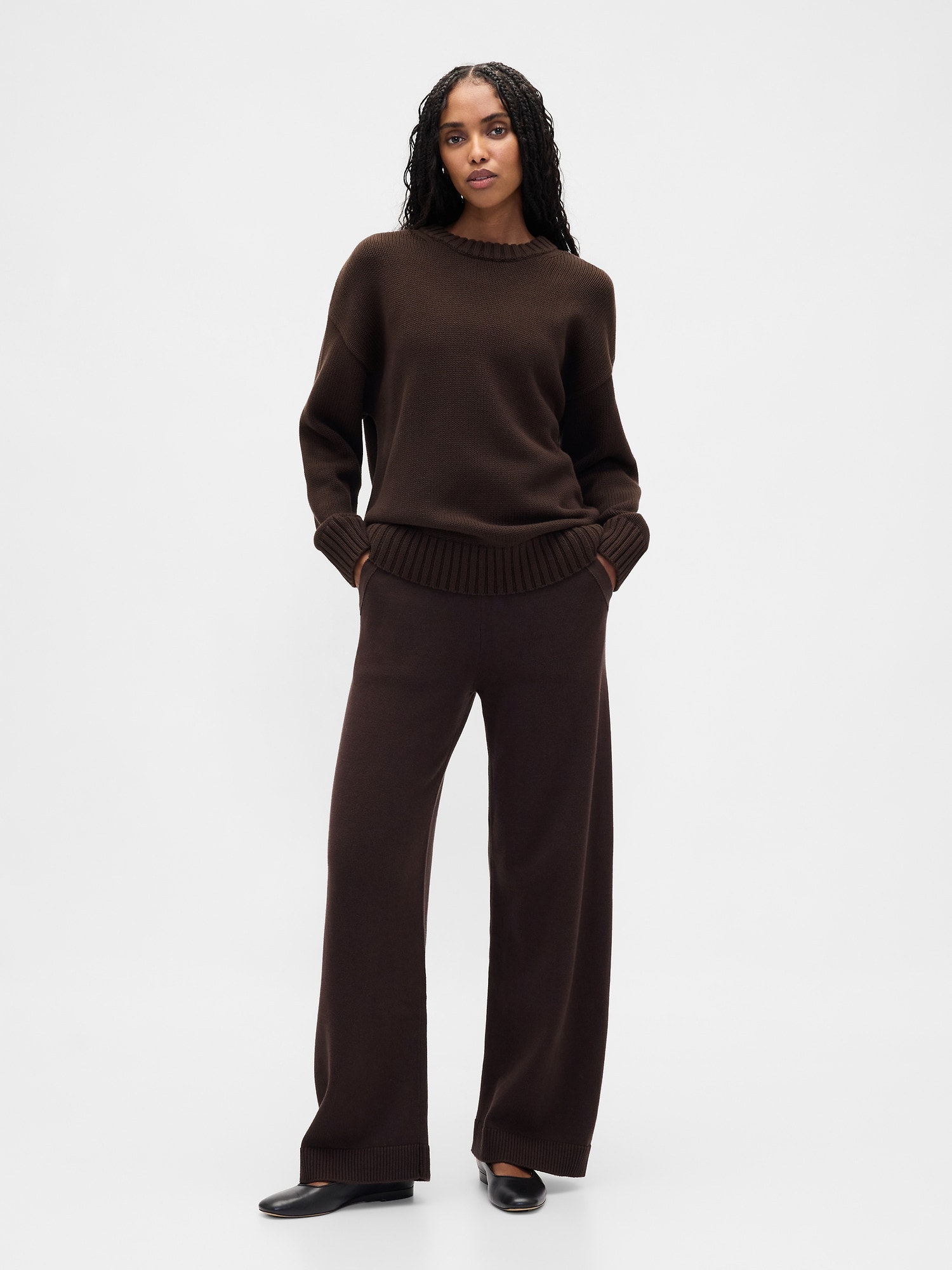 100% Cotton Relaxed Sweater Pants