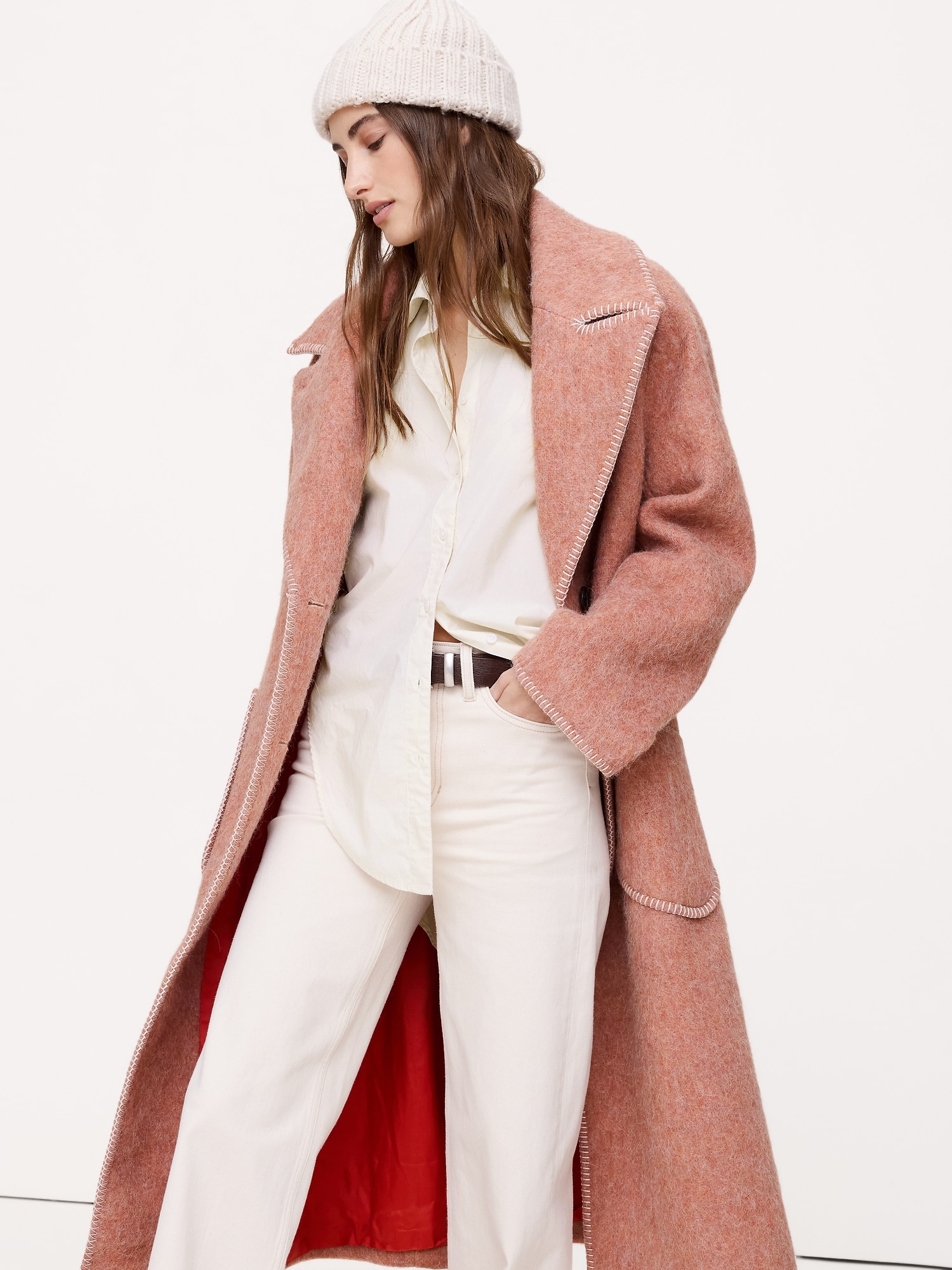 コットン ポプリン カーブヘム シャツ-2 コットン ポプリン カーブヘム シャツ-2