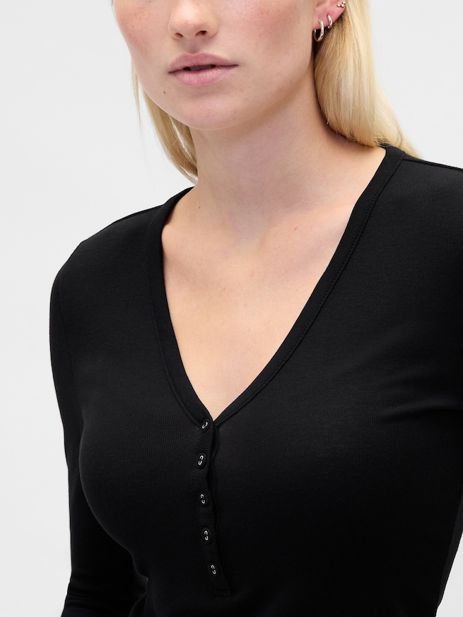 シアー リブTシャツ-3