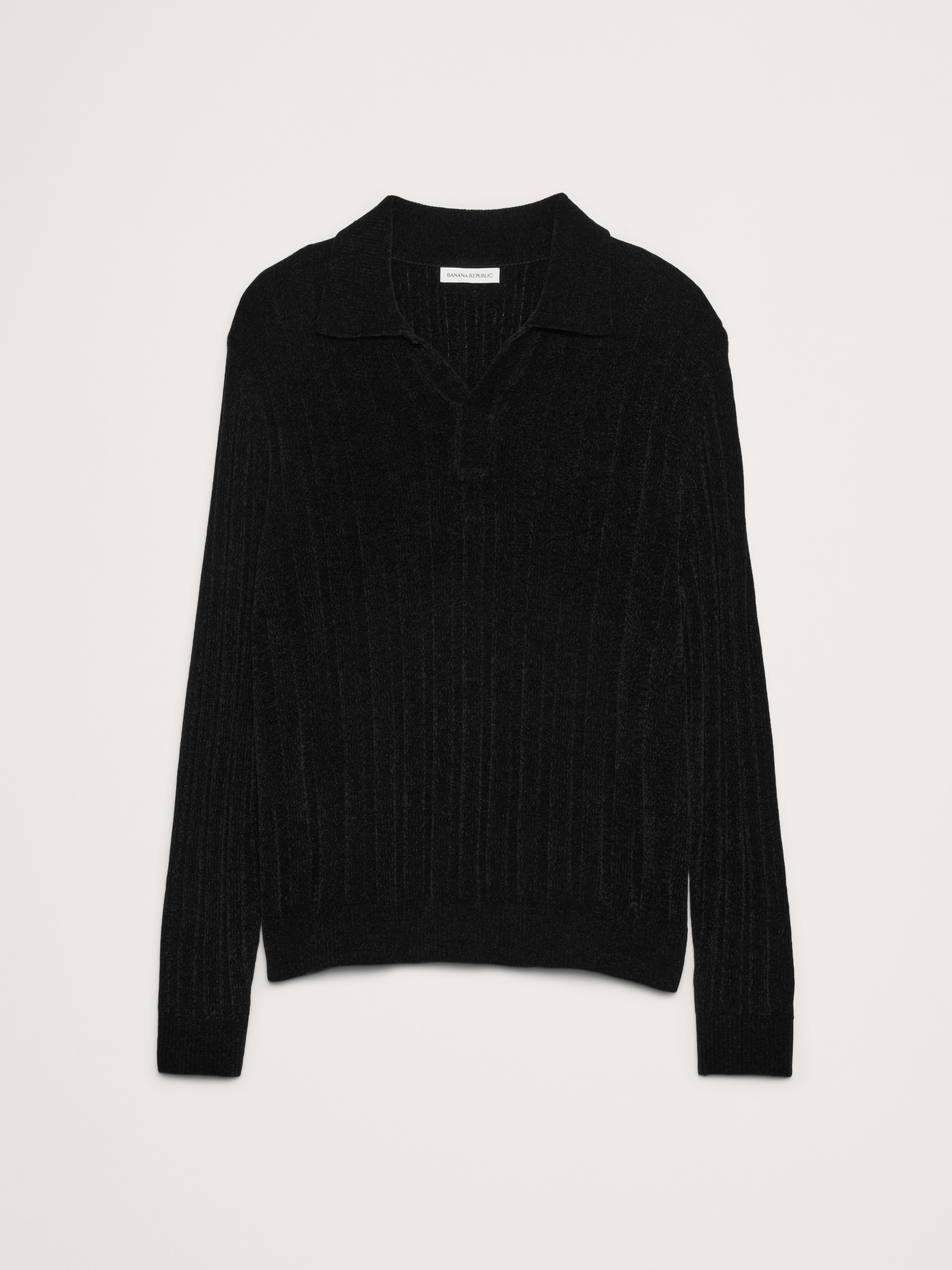Ribbed Chenille Sweater Polo