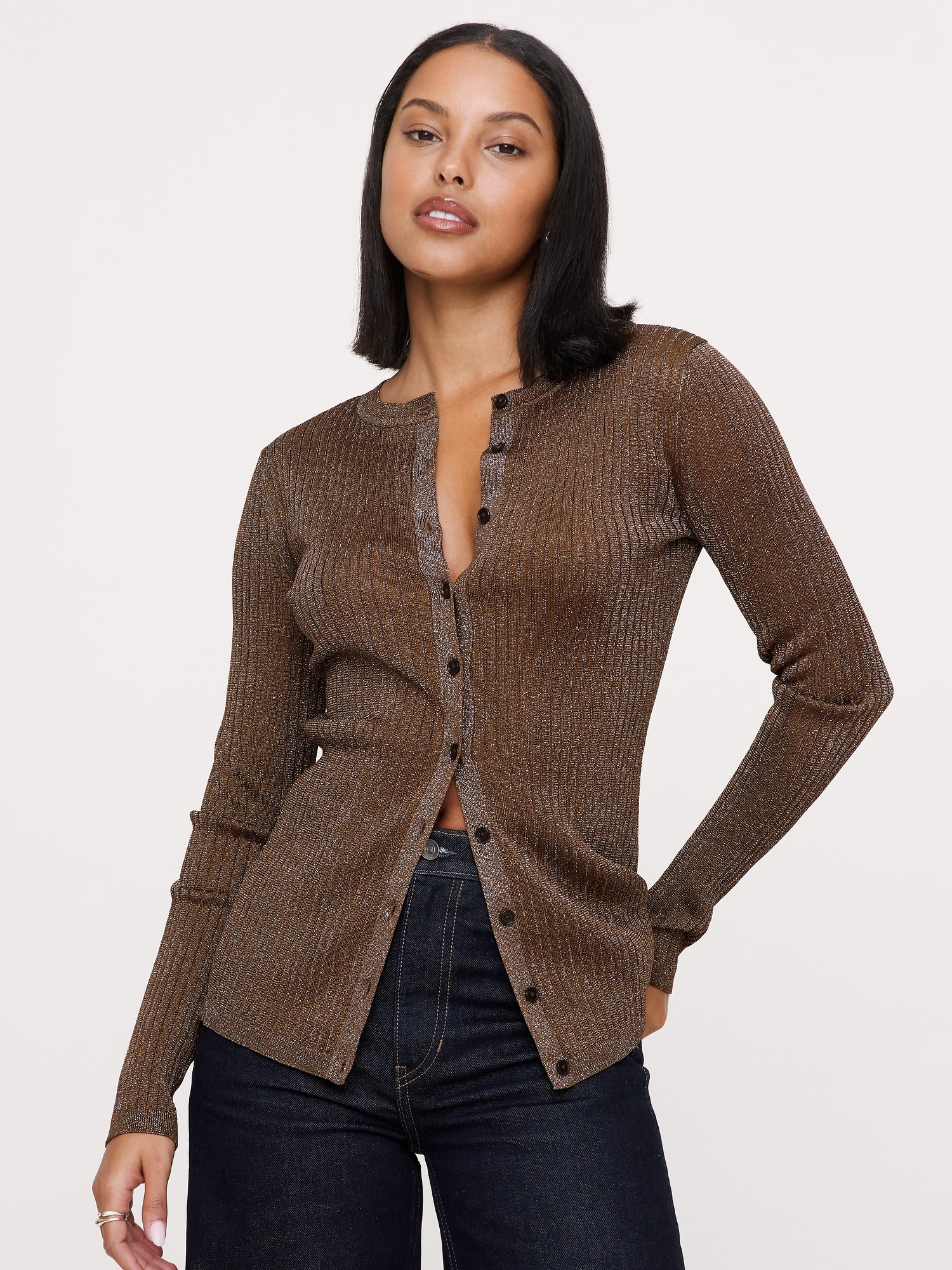 CARDIGAN MÉTALLISÉ