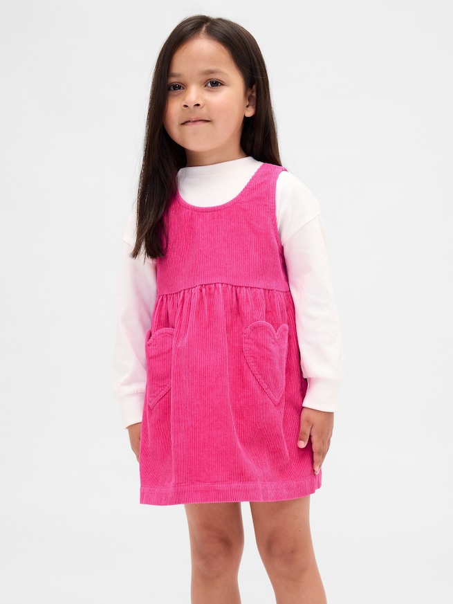コーデュロイ ハート ジャンパースカート (幼児・ベビー)-0
