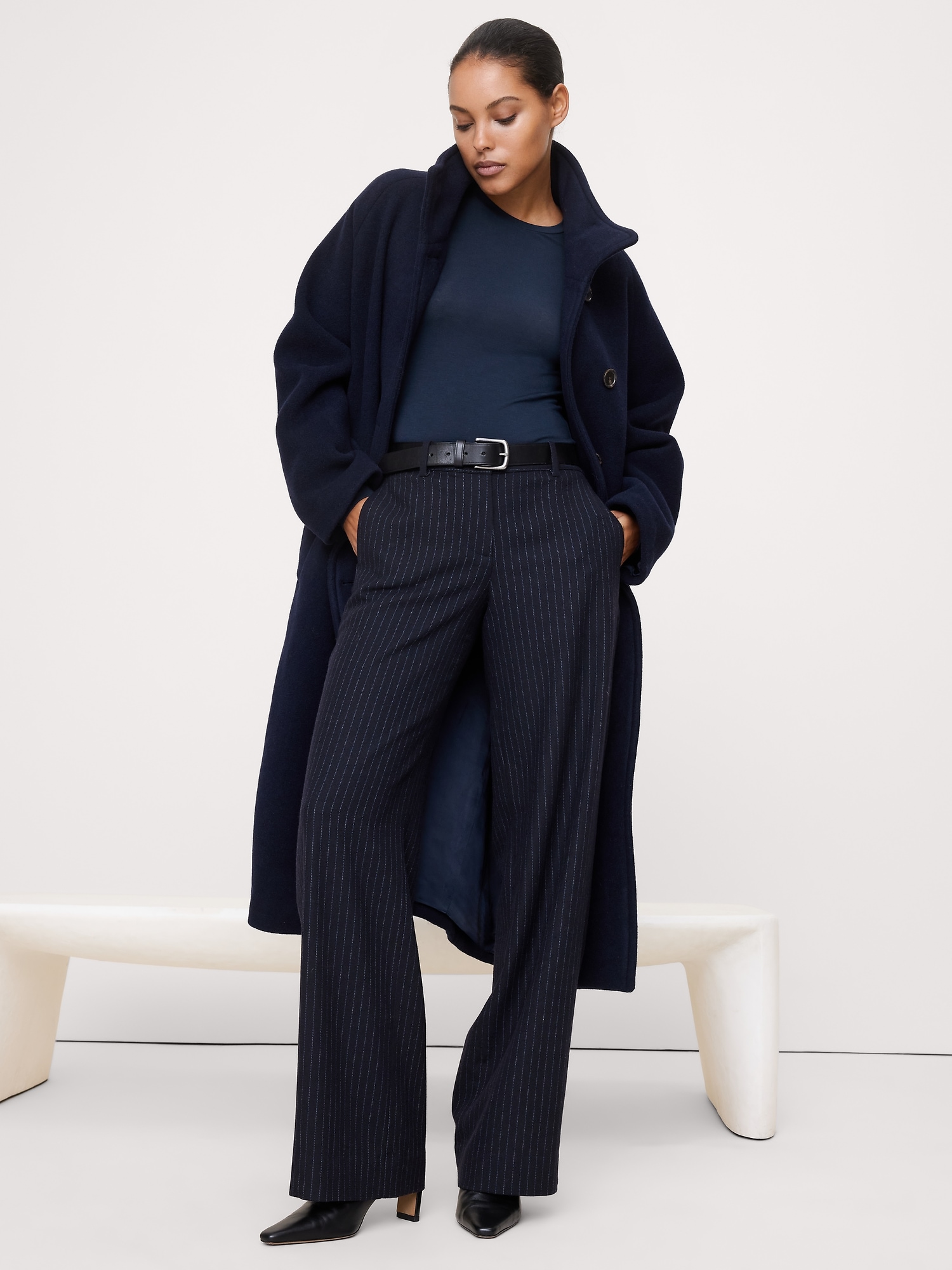 リュクス ウールブレンド クルーネックTシャツ-2