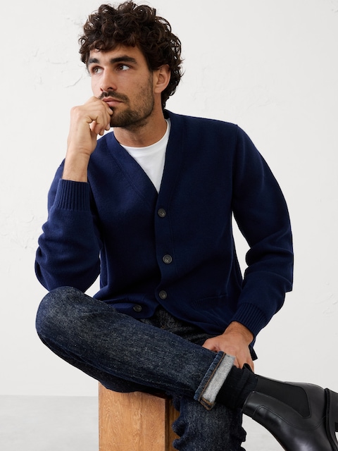 V-Neck Cardigan Sweater