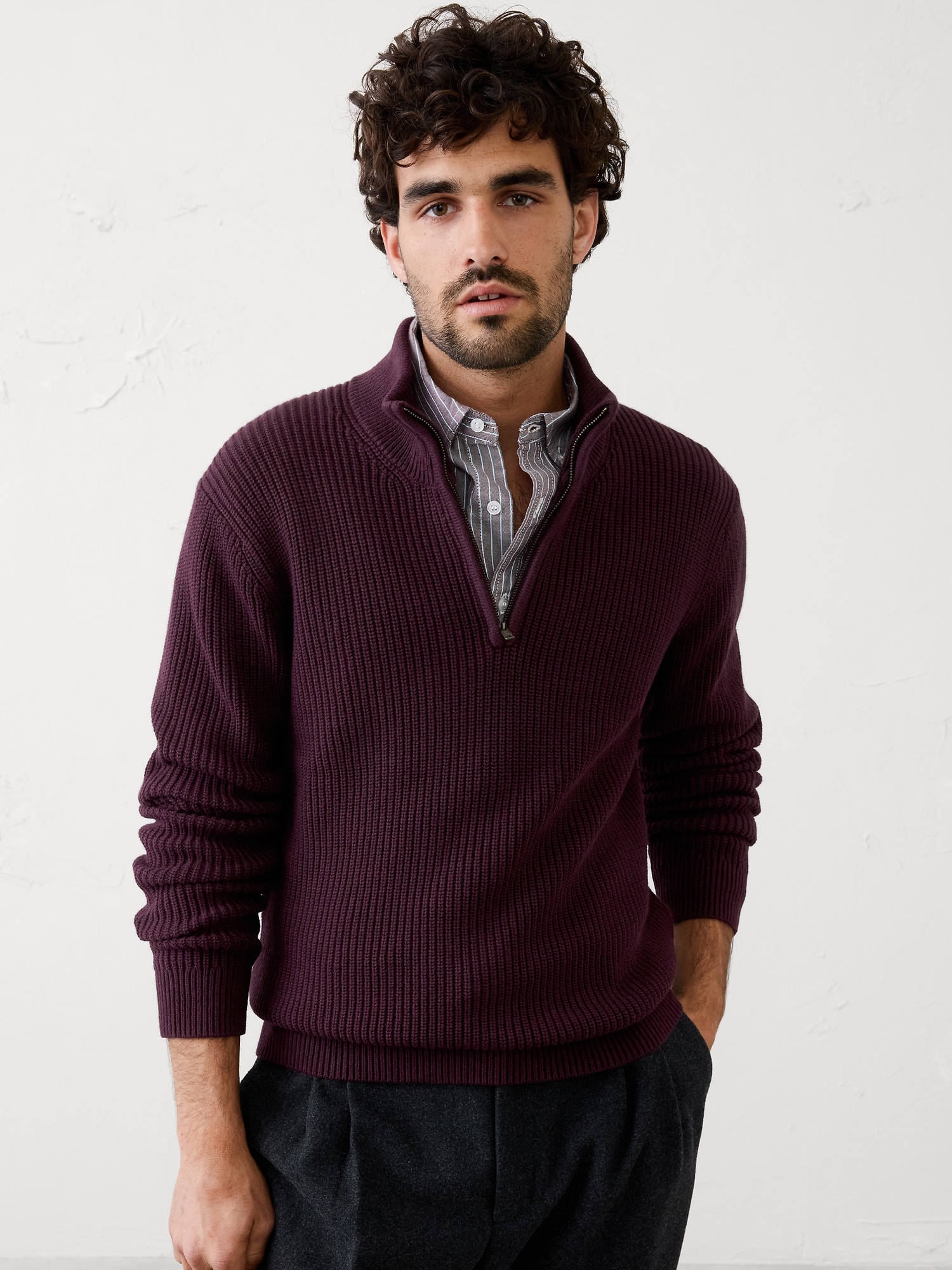 Fisherman Quarter-Zip Sweater