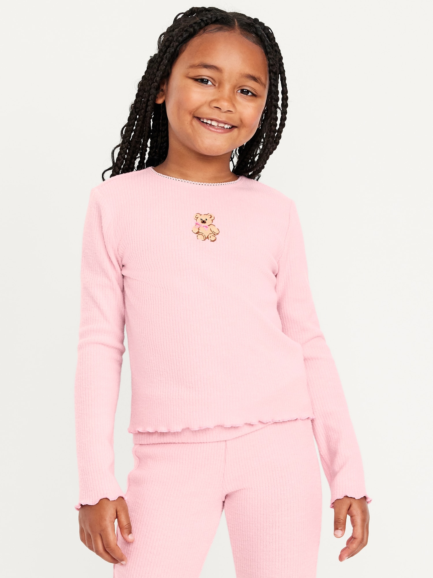 CozePlush Long-Sleeve Graphic T-Shirt for Girls
