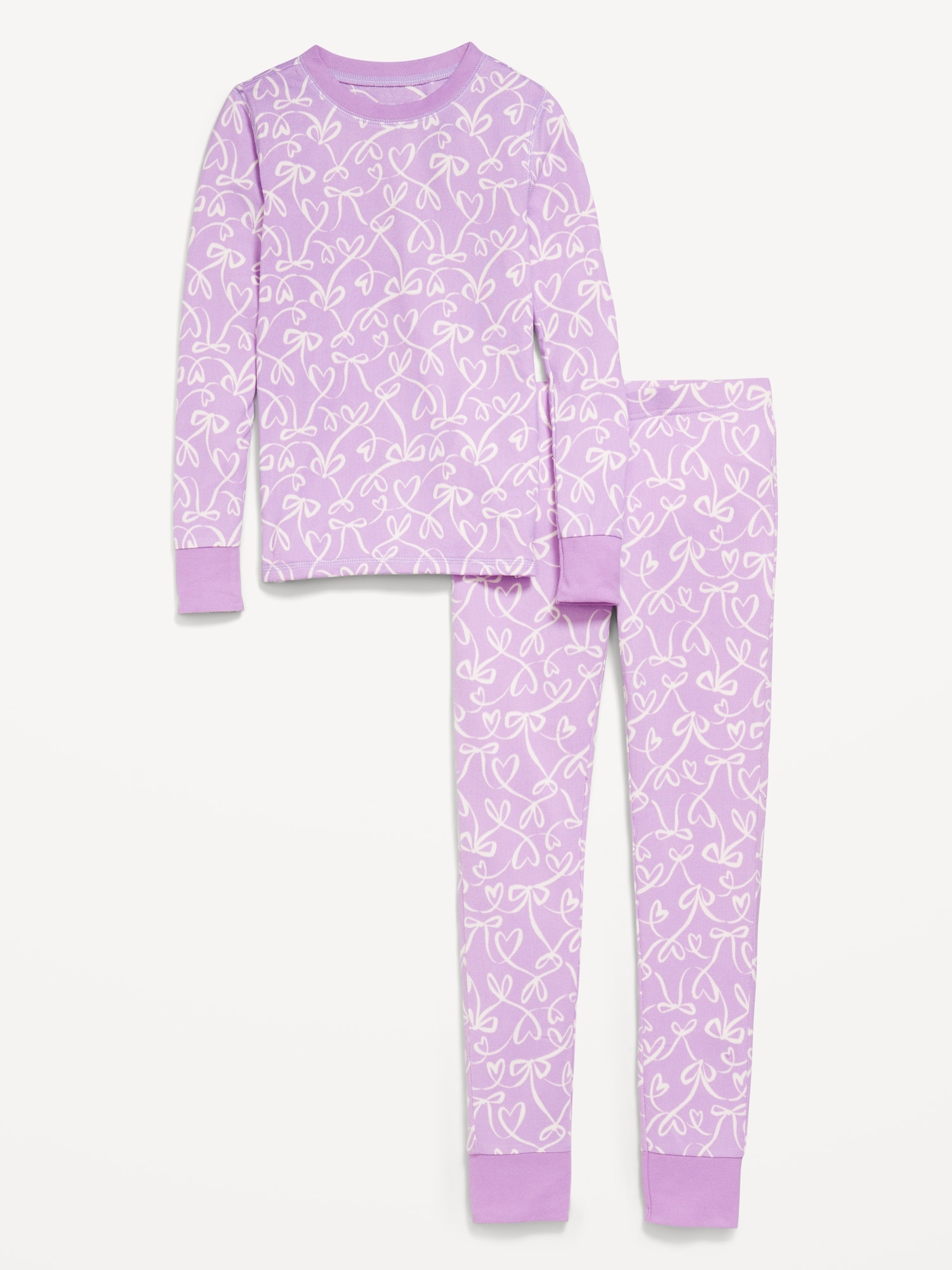 Printed Snug-Fit Graphic Pajama Set for Girls