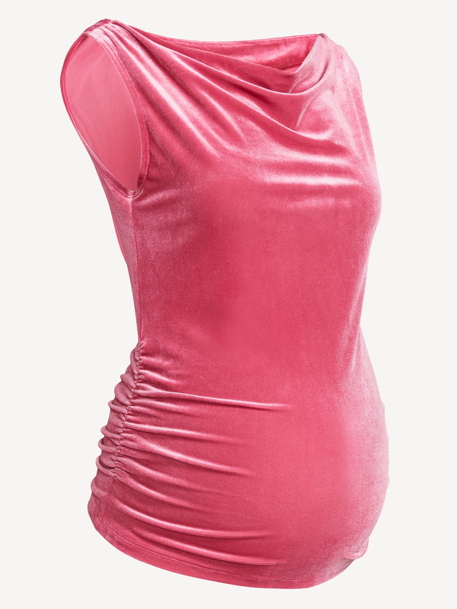 Maternity Velvet Asymmetrical Shoulder Top