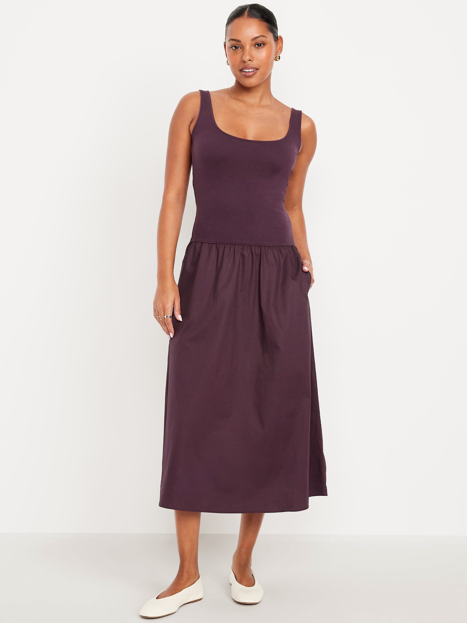 Fit & Flare Sleeveless Midi Dress