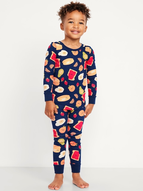 Printed Snug-Fit Pajama Set for Toddler & Baby