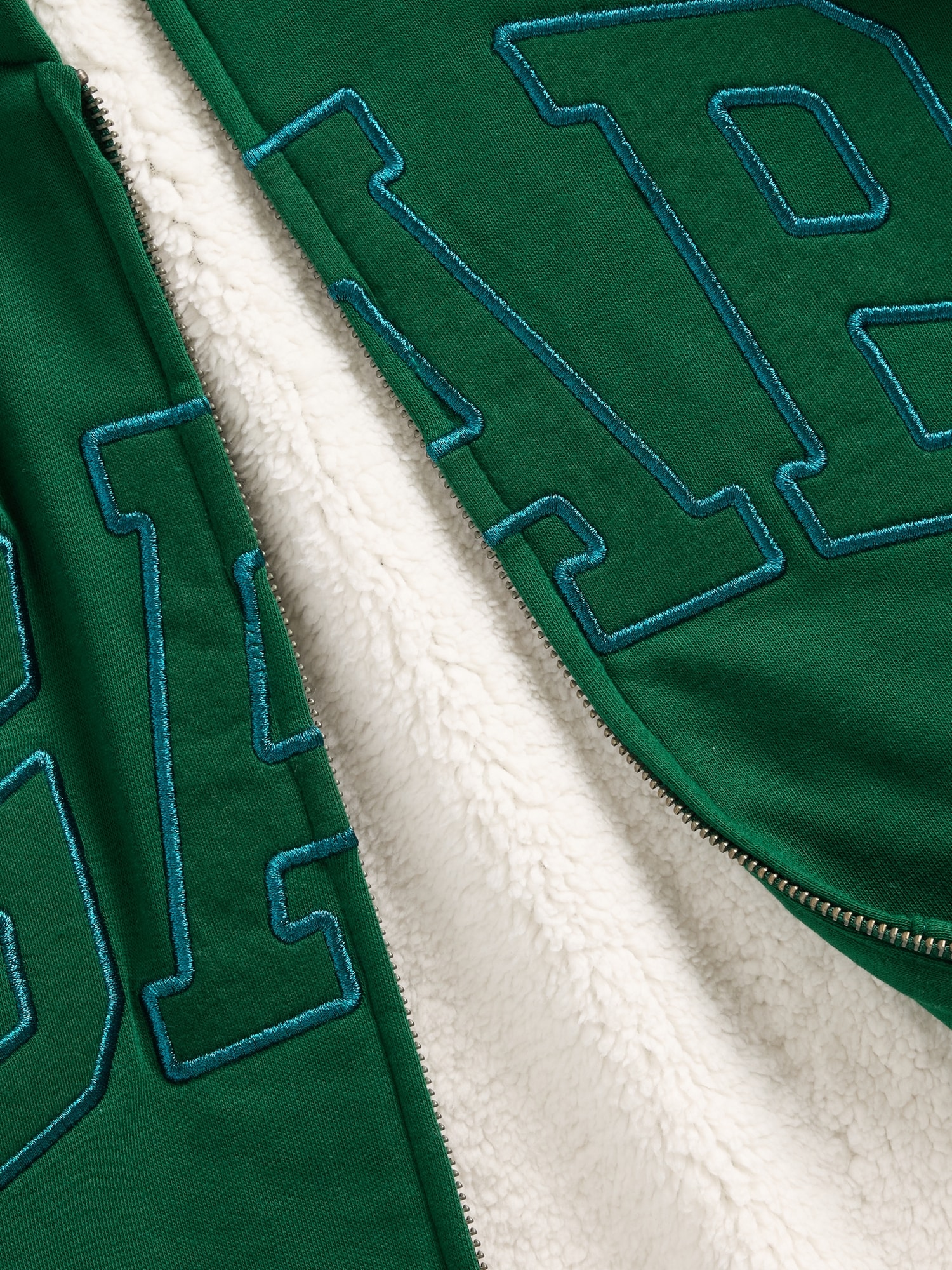 リラックスフィット GAPロゴ 裏ボア ジップアップパーカー-3