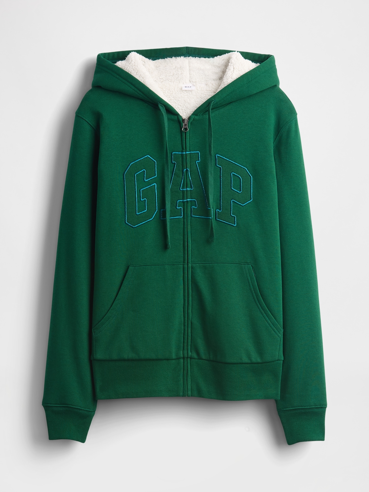 リラックスフィット GAPロゴ 裏ボア ジップアップパーカー-4