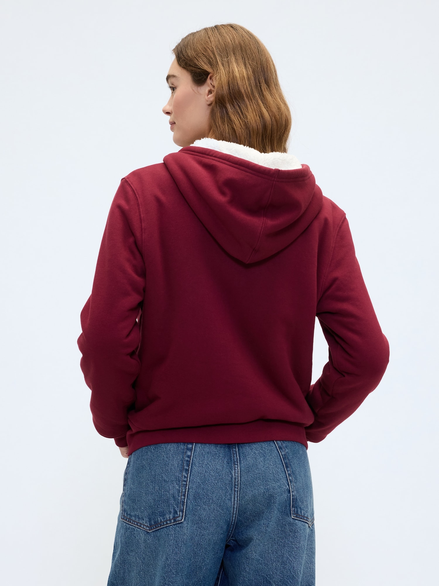 GAP レッド ジップアップパーカー Gap公式オンラインストア | リラックス GAPロゴ ジップアップ