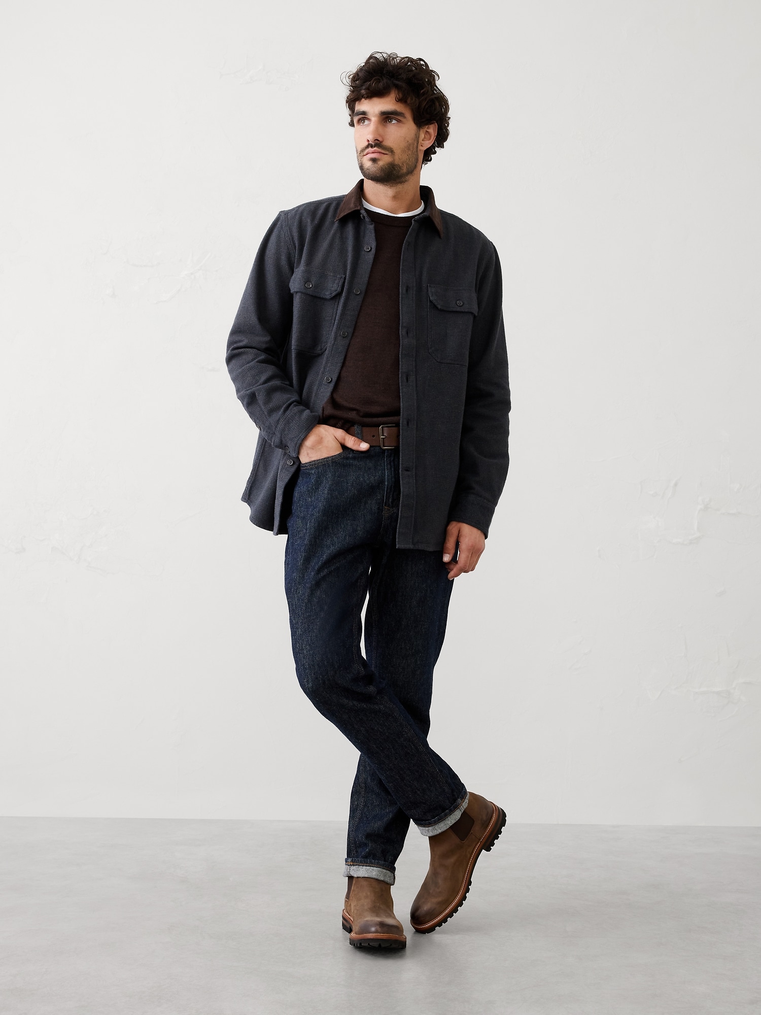 Standard-Fit Heavyweight Flannel Shirt