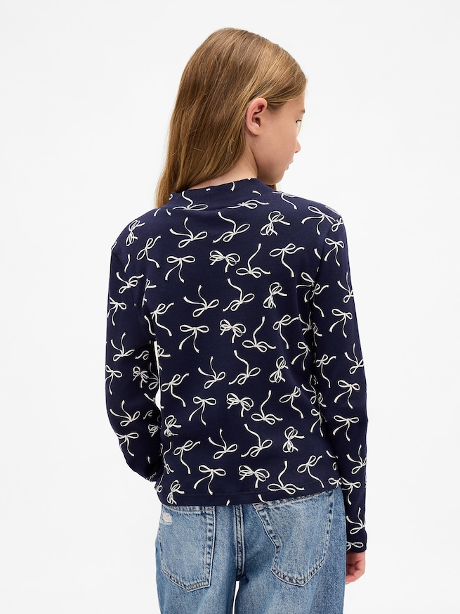 リブ モックネック Tシャツ (キッズ)-2