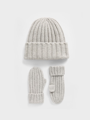 CashSoft カシミヤタッチ リブ ビーニー＆ミトンセット (幼児・ベビー)