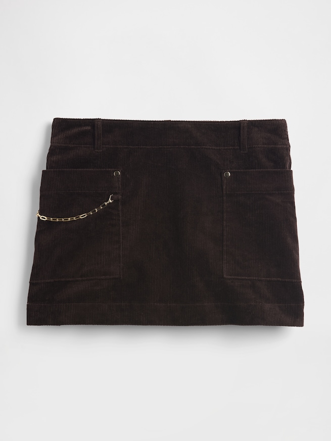 コーデュロイ チェーンポケット ミニスカート・スコート-4
