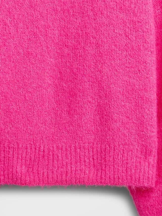 ふわもこ オーバーサイズ クルーネックセーター-3