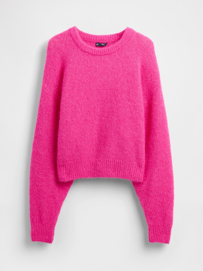 ふわもこ オーバーサイズ クルーネックセーター-4