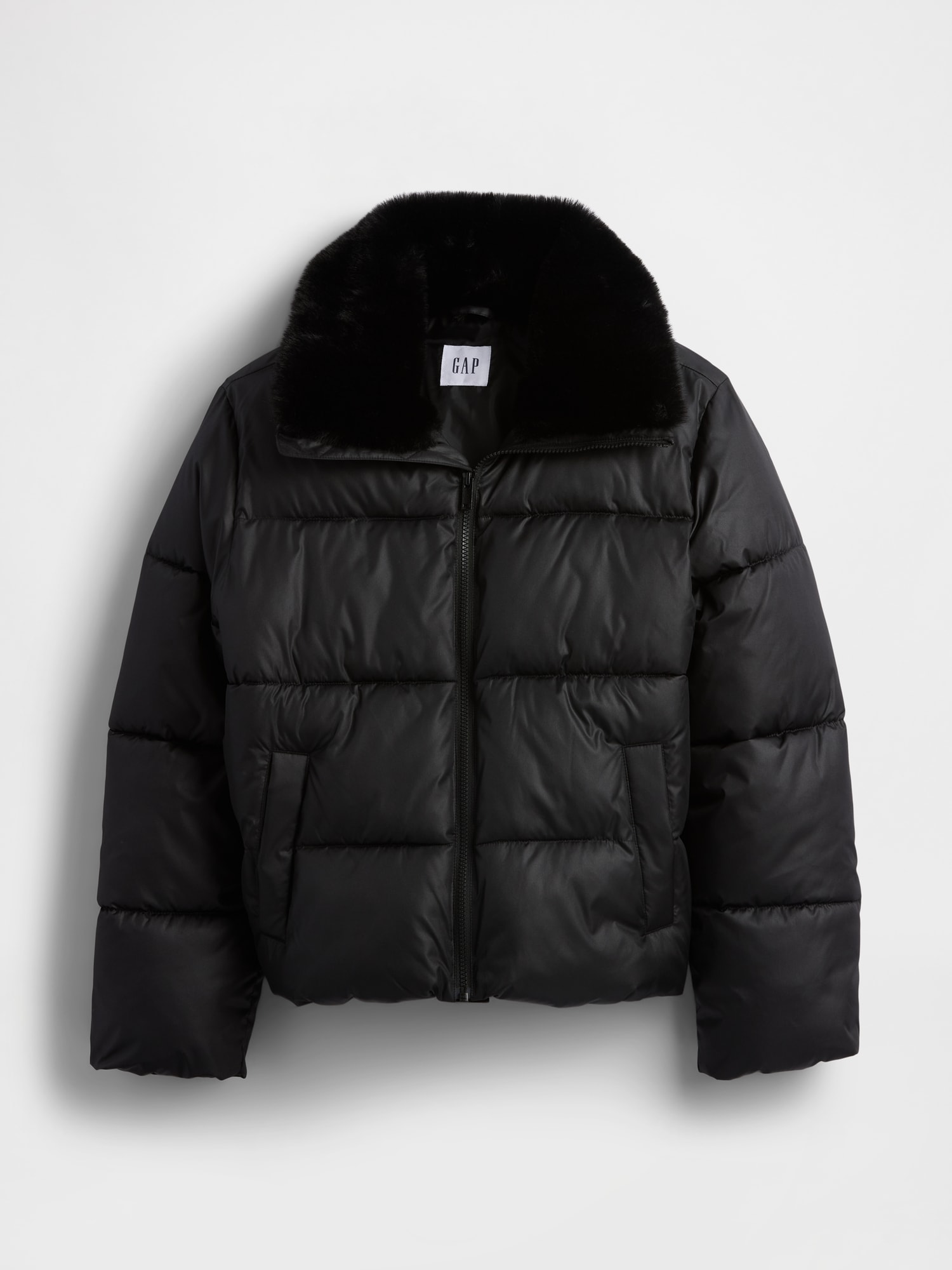 100% Recycled Relaxed Short Puffer Jacket | Gap Factory