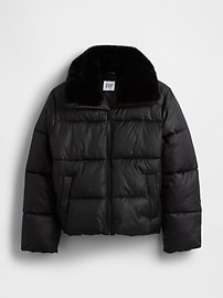 100% Recycled Relaxed Short Puffer Jacket | Gap Factory