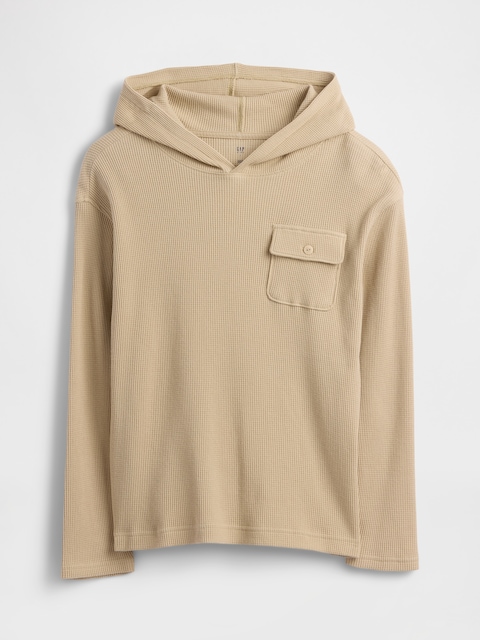 Kids Waffle-Knit Hoodie T-Shirt