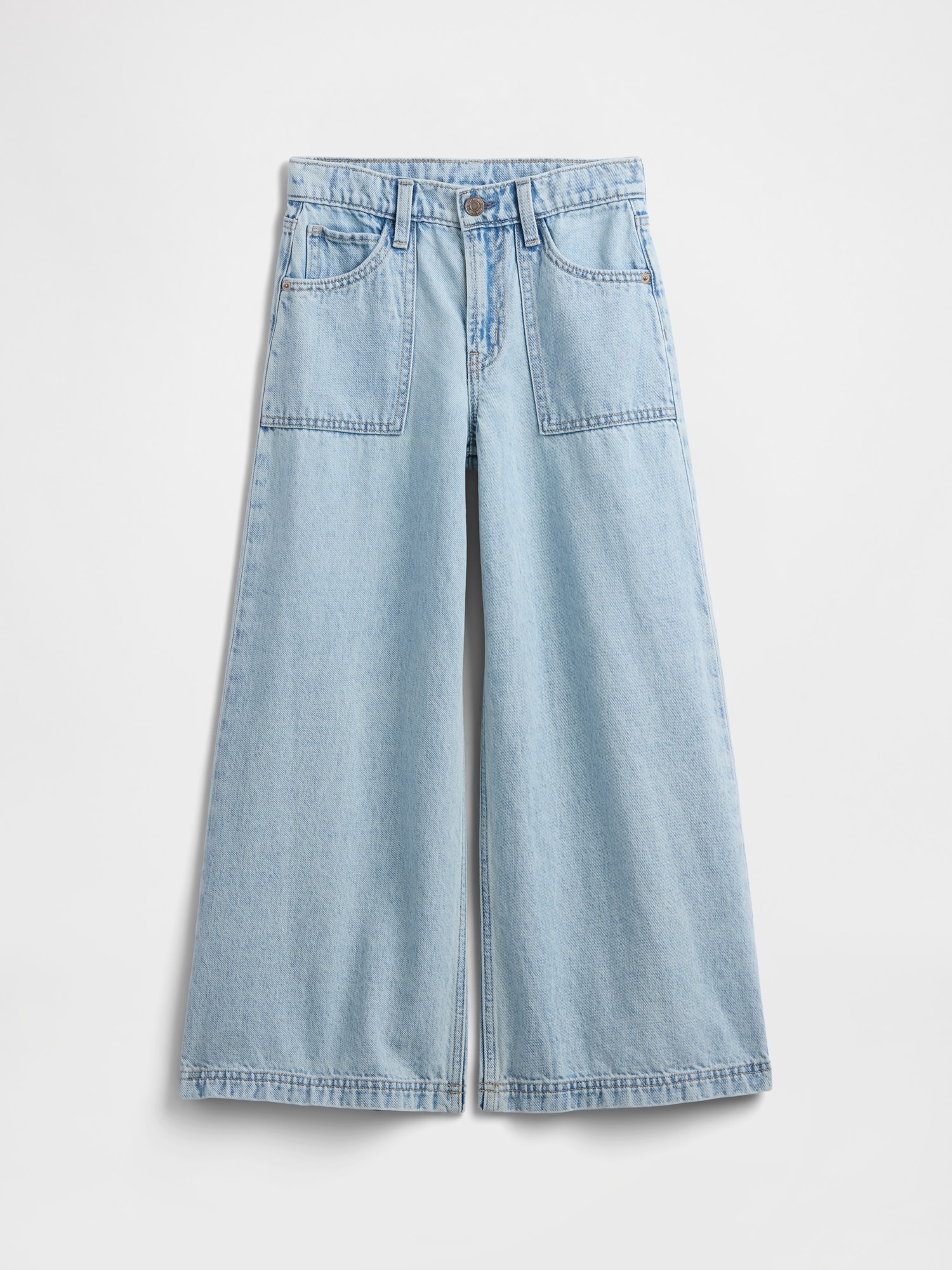 Kids Mid Rise Baggy Utility Jeans
