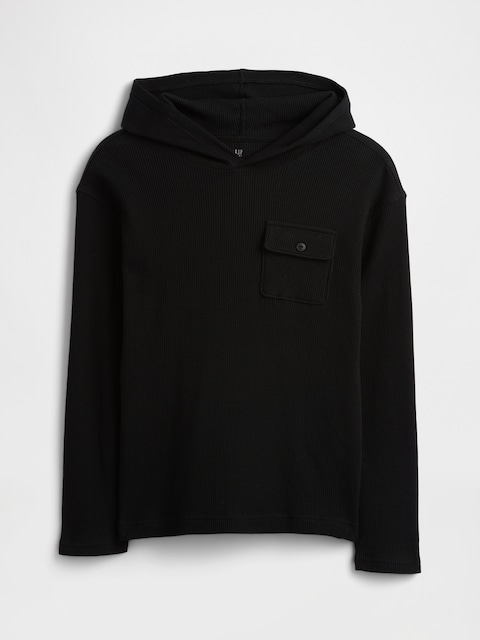 Kids Waffle-Knit Hoodie T-Shirt