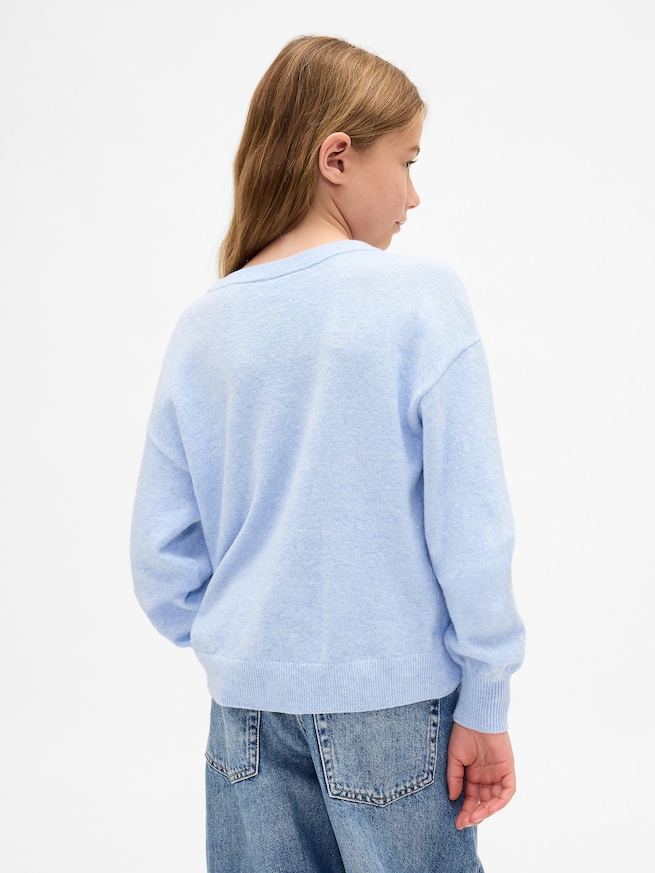 CashSoft カシミヤタッチ クルーネックセーター(キッズ）-1