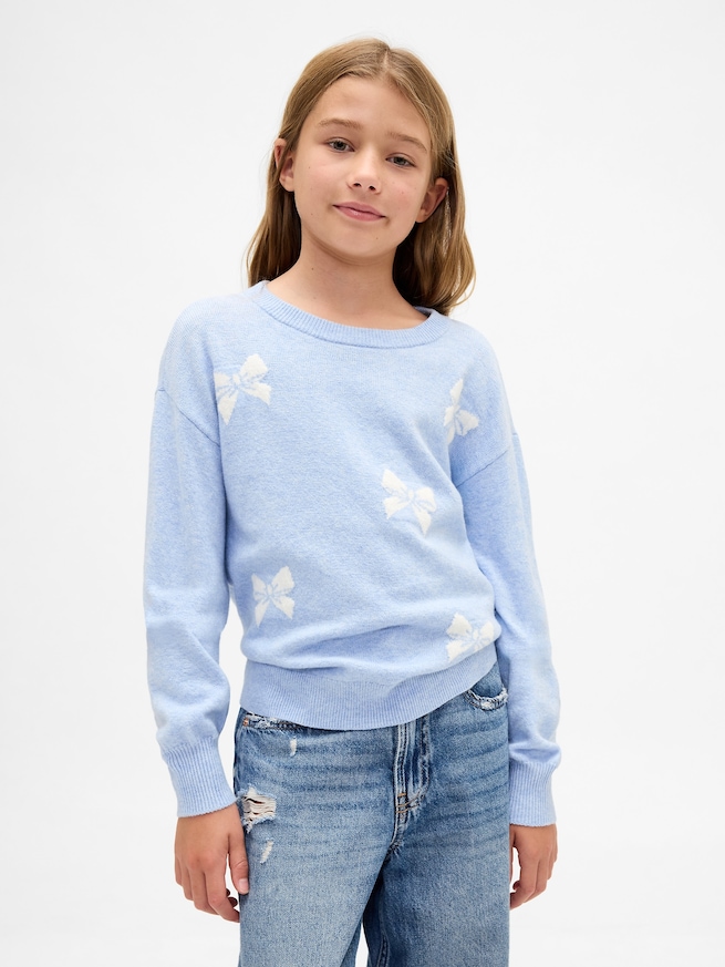 CashSoft カシミヤタッチ クルーネックセーター(キッズ）-0