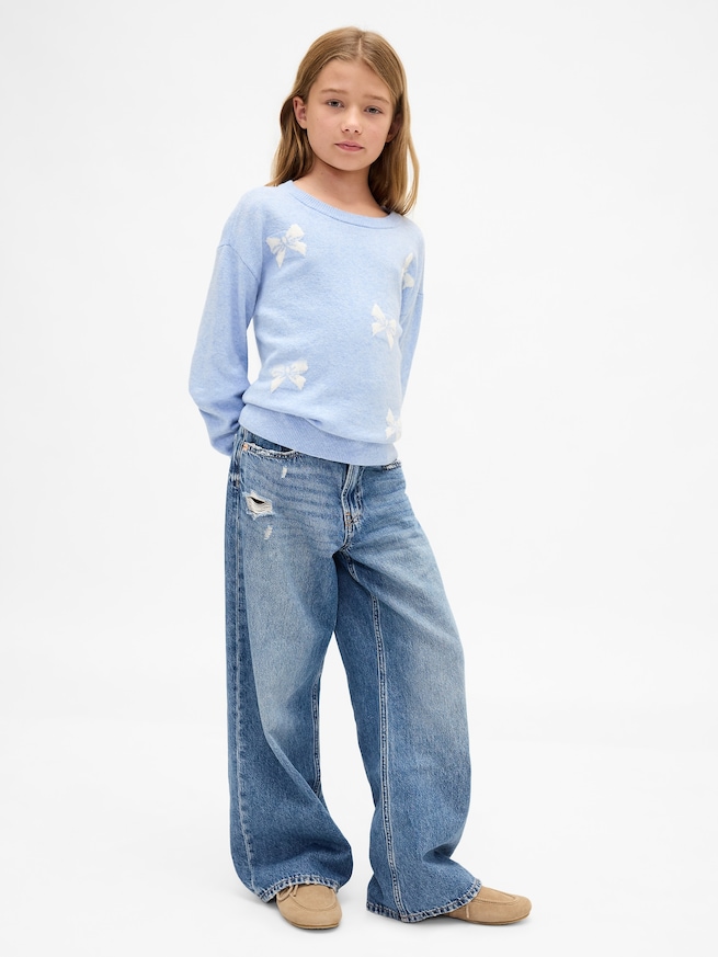 CashSoft カシミヤタッチ クルーネックセーター(キッズ）-2