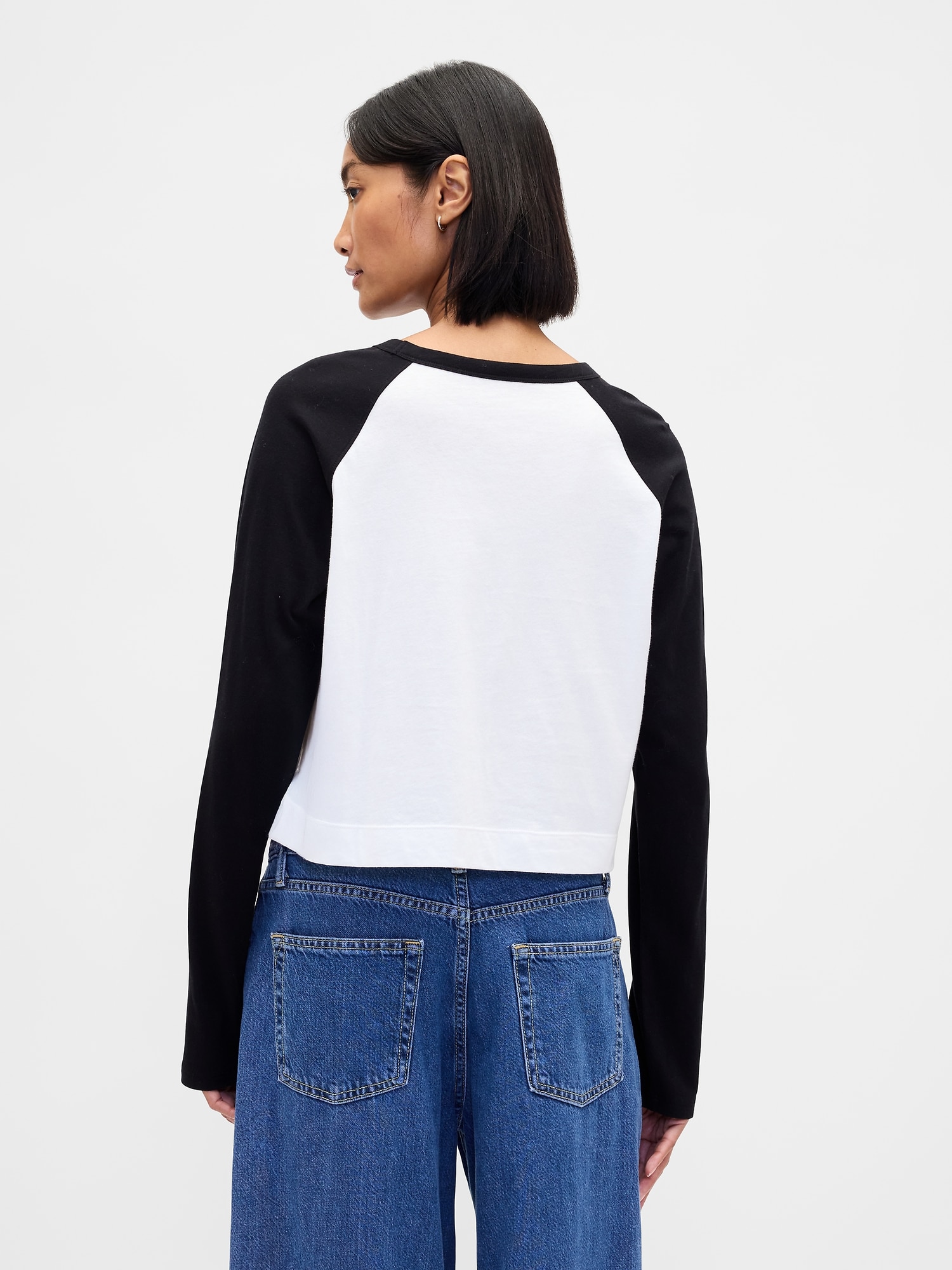 リラックスフィット クロップド GAPロゴTシャツ-2