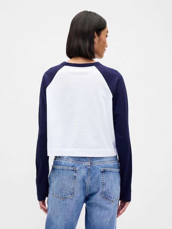 リラックスフィット クロップド GAPロゴTシャツ-2