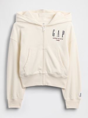 30th アニバーサリー フレンチテリー GAPロゴ ジップアップパーカー (キッズ)