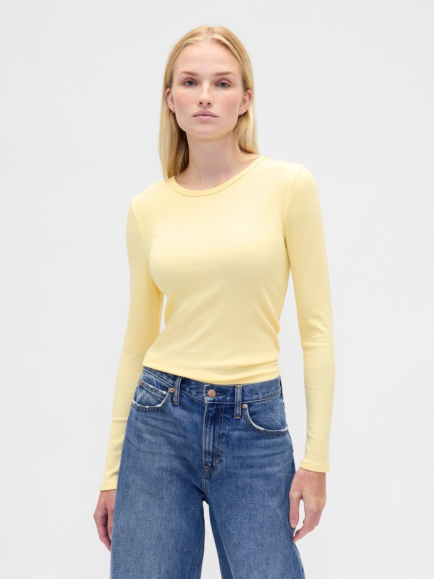 Modern Compact Rib Crop T-Shirt
